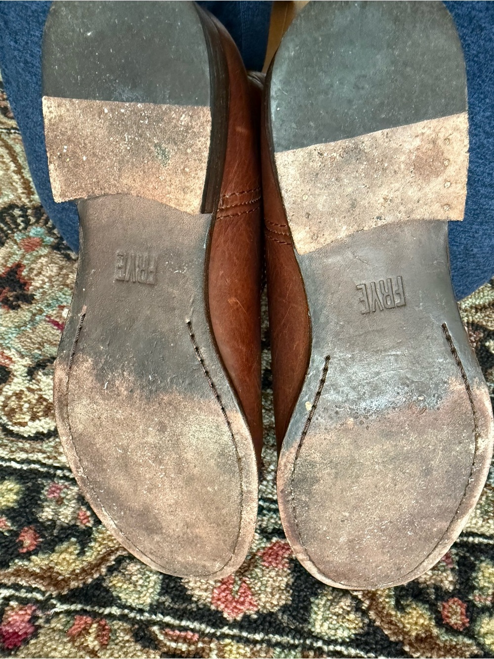 Frye Brown Leather Mid-Calf Women's Boots - Picture 5 of 5